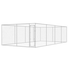 Outdoor Dog Kennel Galvanized Steel 25'x13'x6.6'