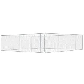 Outdoor Dog Kennel Galvanized Steel 25'x25'x6.6'