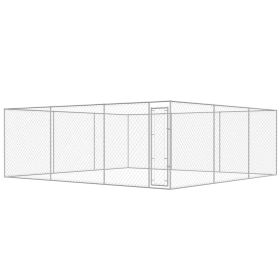 Outdoor Dog Kennel Galvanized Steel 19'x19'x6.6'