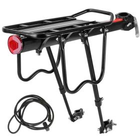 110Lb Capacity Adjustable Rear Bike Rack - Bike Cargo Rack Bicycle Rack for Adult Back of Bike Carrier