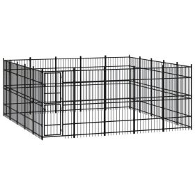 Outdoor Dog Kennel Steel 248 ft²