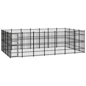 Outdoor Dog Kennel Steel 277.7 ft²