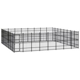 Outdoor Dog Kennel Steel 634.9 ft²