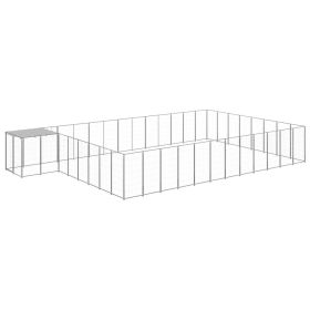 Dog Kennel Silver 325.6 ft² Steel