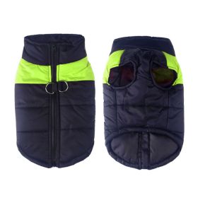 Windproof Dog Winter Coat Waterproof Dog Jacket Warm Dog Vest Cold Weather Pet Apparel  for Small Medium Large Dogs (Color: Green, size: 6XL)