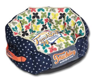 Touchdog Butterfly Rounded Premium Designer Dog Bed (size: medium)